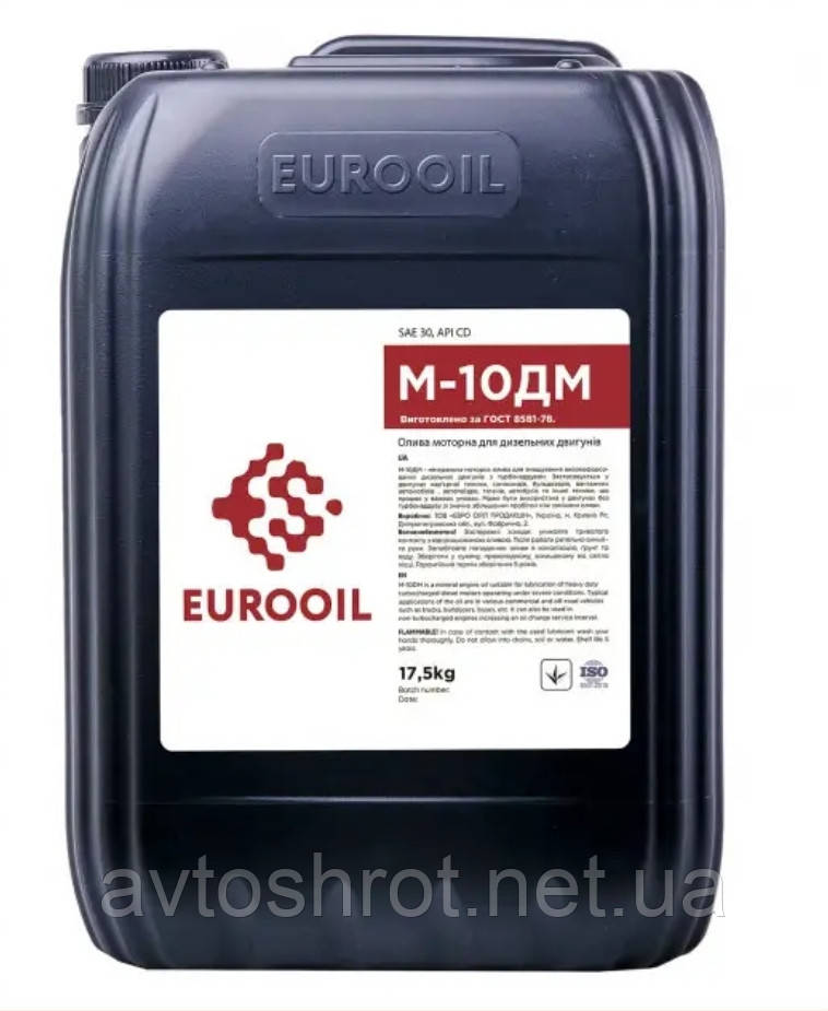 Олива М10ДМ дизель 20 л /17,5кг EUROOIL