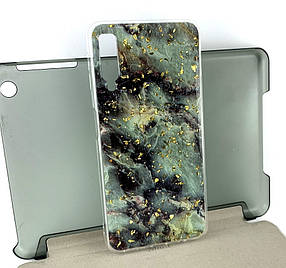 Чохол на Samsung A7 2018, A750 накладка бампер Marble силіконовий