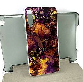 Чохол на Samsung A7 2018, A750 накладка бампер Marble силіконовий