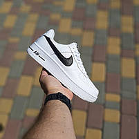 Кросівки жіночі весна літо білі з чорним Nike Air Force 1. Кросівки низькі жіночі білі Найк Аїр Форс 1, фото 10
