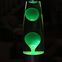 Лава лампа з парафіном 41 см Синя Magma Lamp нічник світильник воскова лампа Зелений, фото 3