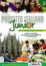 Progetlo Italiano Junior 3 Libro & Quaderno + CD audio (Telis Marin) Підручник + зошит з італійської мови
