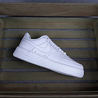 Кросівки жіночі низькі білі Nike Air Force 1. Кросівки стильні жіночі білі Найк Аїр Форс 1, фото 5
