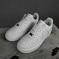 Кросівки жіночі низькі білі Nike Air Force 1. Кросівки стильні жіночі білі Найк Аїр Форс 1, фото 8