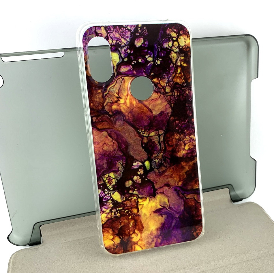 Чохол на Xiaomi Redmi Note 6, Note 6 Pro накладка Marble силіконовий бампер