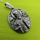 Комплект підвіска Микола Чудотворець на ланцюжку бісмарк чорнене срібло 925 проби, фото 6