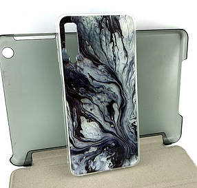 Чохол на Samsung A7 2018, A750 накладка бампер Marble силіконовий