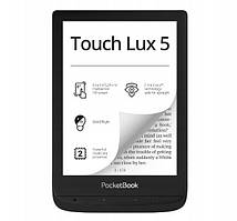 Електронна книга PocketBook Touch Lux 5 Чорний 8 GB/6 дюймів