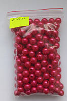 Перли штучний червоний блискучий, Ø — 8 мм, 50 грамів/пач
