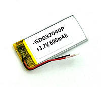 Аккумулятор универсальный 42х20х3 мм 3.7V 600mAh (GD032040P)