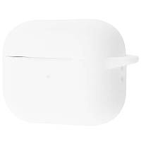 Защитный чехол для AirPods Pro 2 с карабином Silicone Case Protective Cover. Luminescent white