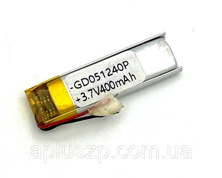 Акумулятор універсальний 41х12х5 мм 3.7V 400mAh (GD051240P)