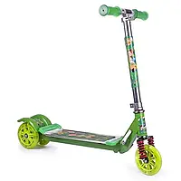 💚Самокат дитячий Scooter Pro 1009 з підсвічуванням колес Зелений