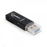 Зовнішній картридер, USB 3.0, для SD та MicroSD Gembird UHB-CR3-01 (код 1389687), фото 3