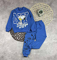 Костюм снуппи набор спортивный костюм синего цвета 86+92