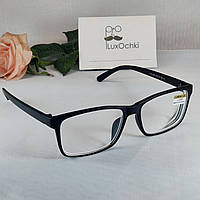 +1.5 Готові чоловічі окуляри для корекції зору в пластиковій оправі
