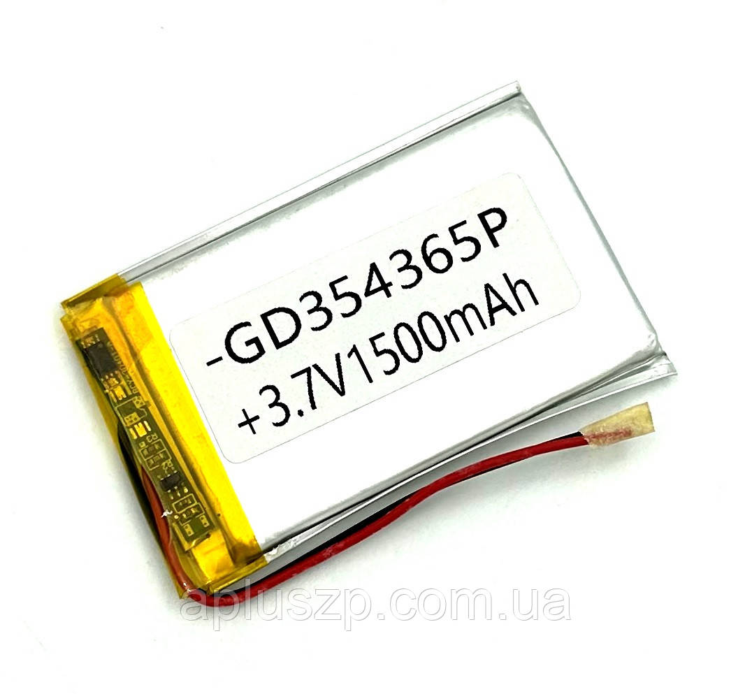 Акумулятор універсальний 65х43х3 мм 3.7V 1500mAh (GD354365P)