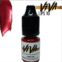 Пигмент Viva Lips 10 Wine для перманентного макияжа, 6мл