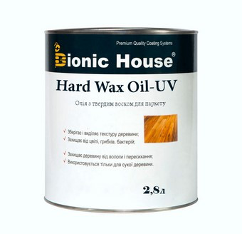 Масло с твердым воском и УФ-фильтром Hard Wax Oil UV 1л Бесцветный