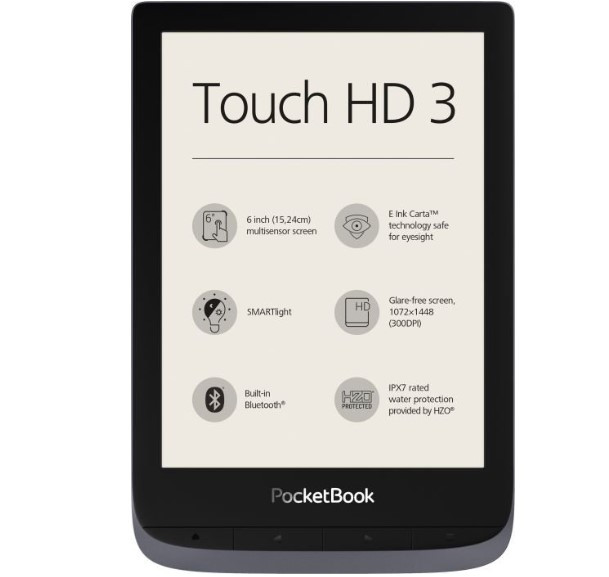 Електронна книга PocketBook Touch HD 3 Сірий 16 GB/6 дюймів