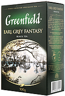 Чай Greenfield чёрный Earl Grey Fantasy с цедрой цитрусовых лепестками цветов и ароматом бергамота 100 г.