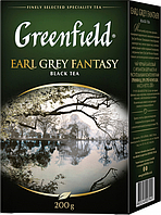 Чай Greenfield чёрный Earl Grey Fantasy с цедрой цитрусовых лепестками цветов и ароматом бергамота 200 г.