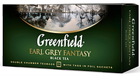 Чай Greenfield чёрный пакетированный Earl Grey Fantasy с бергамотом 50 г (25 шт*2 г) (4823096800981)