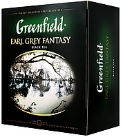 Чай Greenfield чёрный пакетированный Earl Grey Fantasy с бергамотом 100 г (50 шт*2 г) (4823096806716)