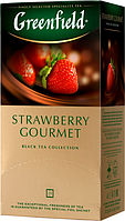 Чай Greenfield чёрный пакетированный Strawberry Gourmet клубника (25 шт*1.5 г) (4823096803944)
