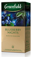 Чай Greenfield чёрный пакетированный Blueberry Nights черника (25 шт*1.5 г) (4823096802466)