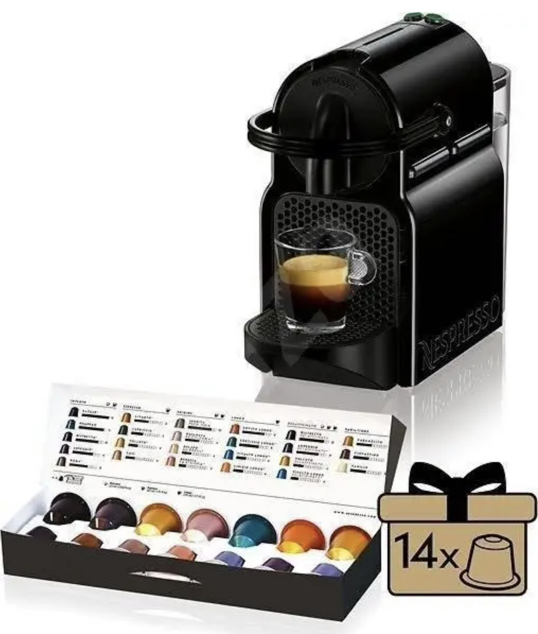 Капсульна кавоварка DELONGHI Nespresso Inissia EN80.B Чорний Кавомашина, фото 1