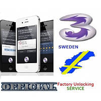 Unlock iPhone 4 4S 5 5S 5C 6 6+ 6S 6S+ SE 7 7+ Hutchison 3 Sweden