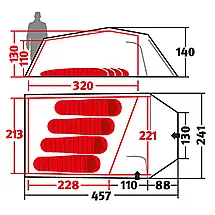 Намет Wechsel Tempest 4 ZG Green | Місткий, водонепроникний, для кемпінгу та туризму, фото 2
