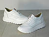 Шкіряні кросівки білого кольору жіночі стильні 36р, фото 8