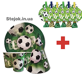 Набір посуду до дня народження у стилі Футбол