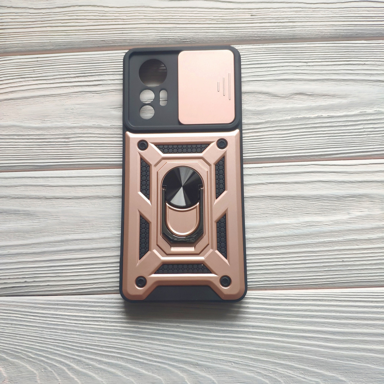 Чохол Armor для Xiaomi 12 Lite протиударний з кільцем Рожевий