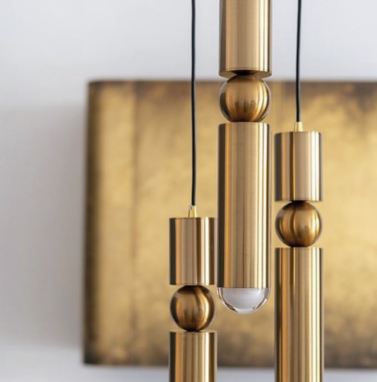 Елегантний підвісний світильник Miracle у латунному каркасі, фото 1