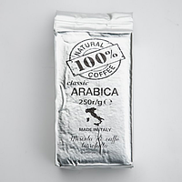 Кофе молотый натуральный 100% Premium ARABICA Coffee Silver 250 г Италия
