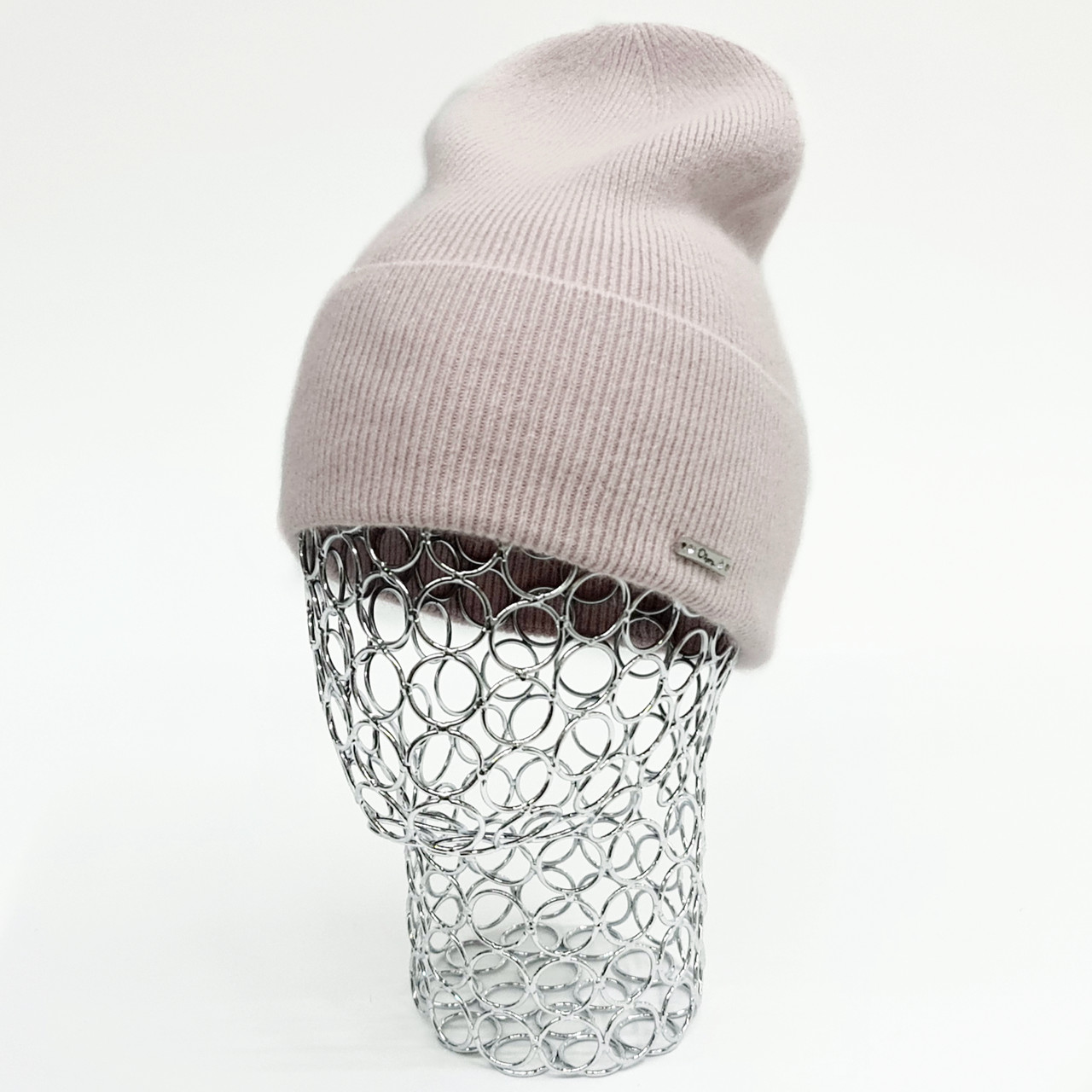 Шапка жіноча зимова ангорова   Odyssey 55-57 см Пудровий 12636, фото 1