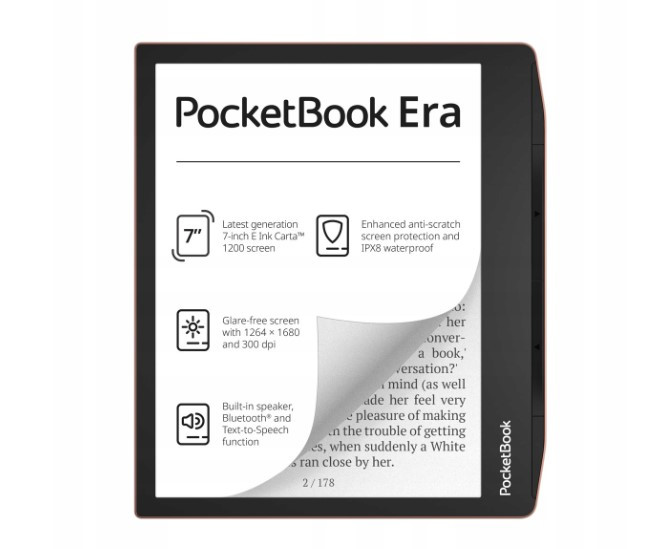 Електронна книга PocketBook 700 Era 16 GB 7 дюймів чорний + PocketBook Era Flip