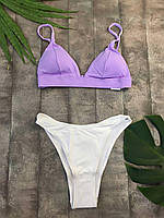 Летний пляжный купальник Modlen (S, М) фиолет+белый