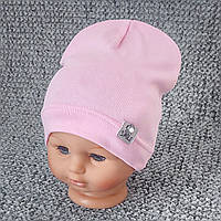 46-50 1-3 роки тонка одношарова трикотажна весняна дитяча шапка для малюків дівчинки весна 3207 РЗВ