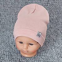 46-50 1-3 роки тонка одношарова трикотажна весняна дитяча шапка для малюків дівчинки весна 3207 ПДР