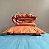 Підлітковий комплект дитячої постільної білизни Baby Chic Ясла поплін теракотовий+аквамарин 3 предм, фото 2