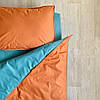 Підлітковий комплект дитячої постільної білизни Baby Chic Ясла поплін теракотовий+аквамарин 3 предм, фото 3