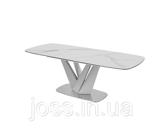 Стіл керамічний білий якісний JOSS Даллас-W 160(220)х90х76 см, фото 1