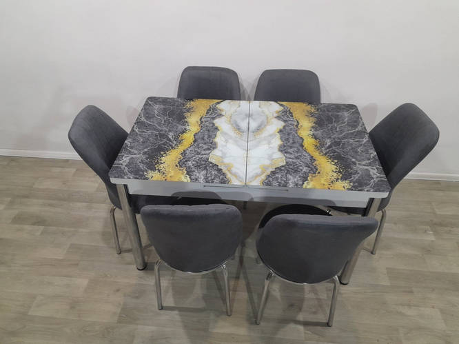 Купить Комплект обеденный стол для кухни и 6 стульев Турция (130*80см ...