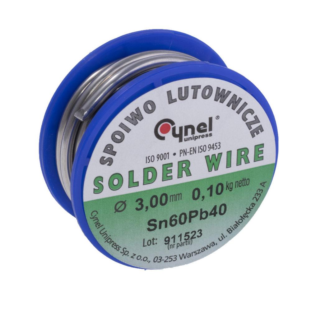 Припій без флюсу Cynel Sn60Pb40 LC60 3 мм 100 грамів