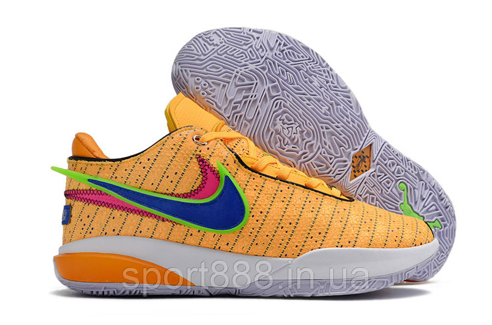 Eur36-40 Nike LeBron XX Lakers Yellow Леброн 20 жовті баскетбольні кросівки, фото 1