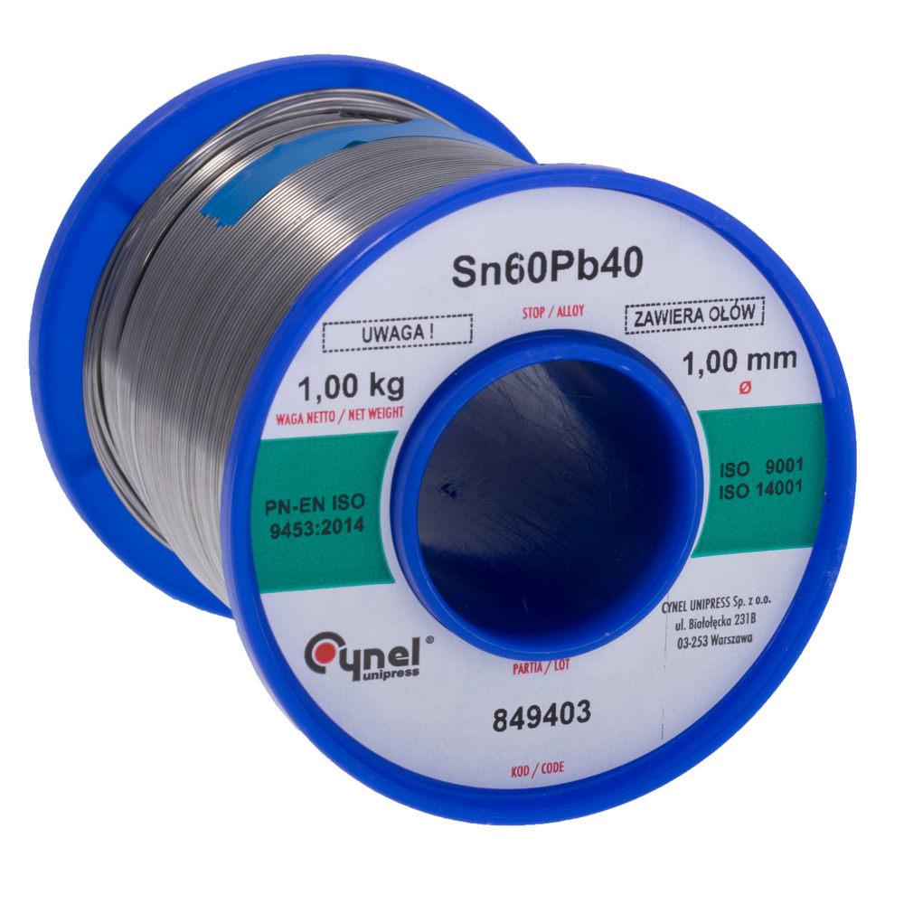 Припій без флюсу Cynel Sn60Pb40 LC60 1 мм 1 кг